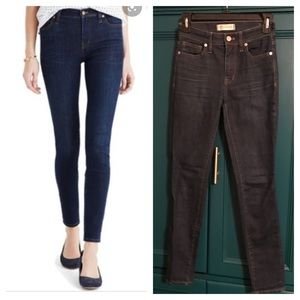 Madewell high riser skinny jeans